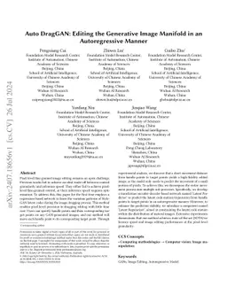 Auto DragGAN: Editing the Generative Image Manifold in an Autoregressive
  Manner