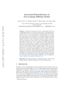 Adversarial Robustification via Text-to-Image Diffusion Models