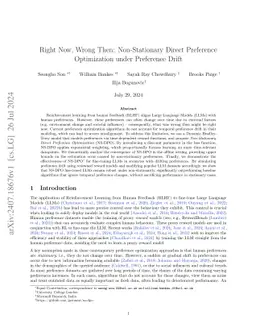 Right Now, Wrong Then: Non-Stationary Direct Preference Optimization under Preference Drift