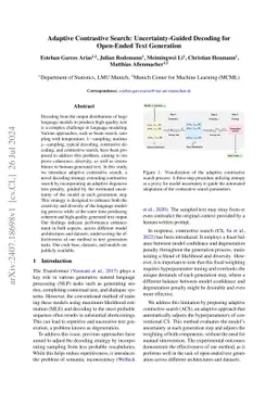 Adaptive Contrastive Search: Uncertainty-Guided Decoding for Open-Ended
  Text Generation