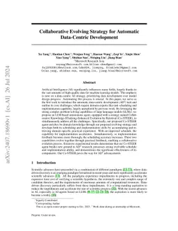 Collaborative Evolving Strategy for Automatic Data-Centric Development