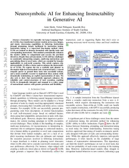 Neurosymbolic AI for Enhancing Instructability in Generative AI