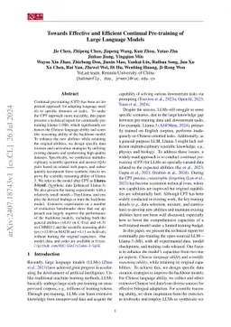 Towards Effective and Efficient Continual Pre-training of Large Language
  Models