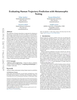 Evaluating Human Trajectory Prediction with Metamorphic Testing