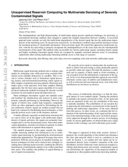 Unsupervised Reservoir Computing for Multivariate Denoising of Severely
  Contaminated Signals