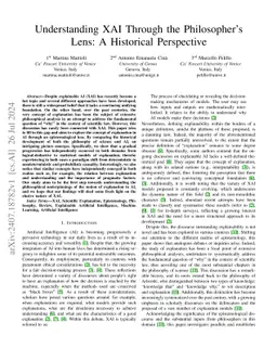 Understanding XAI Through the Philosopher's Lens: A Historical
  Perspective