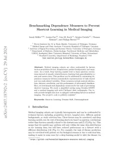 Benchmarking Dependence Measures to Prevent Shortcut Learning in Medical
  Imaging