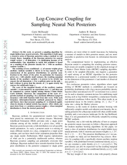 Log-Concave Coupling for Sampling Neural Net Posteriors