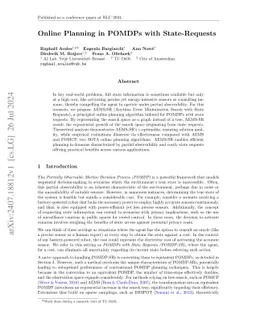Online Planning in POMDPs with State-Requests