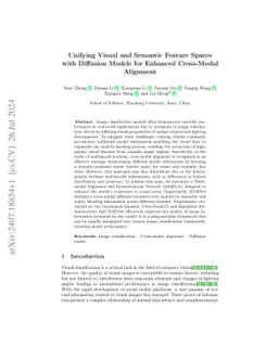 Unifying Visual and Semantic Feature Spaces with Diffusion Models for
  Enhanced Cross-Modal Alignment