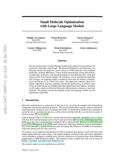 Small Molecule Optimization with Large Language Models