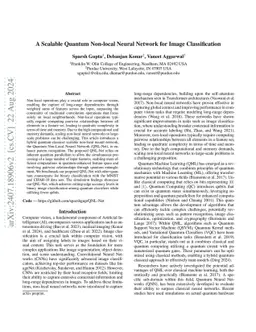 A Scalable Quantum Non-local Neural Network for Image Classification