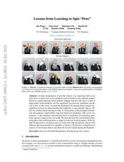 Lessons from Learning to Spin "Pens"