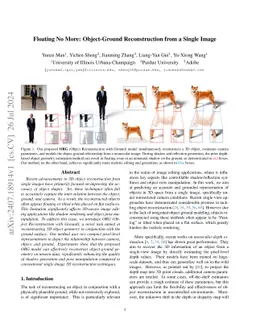 Floating No More: Object-Ground Reconstruction from a Single Image