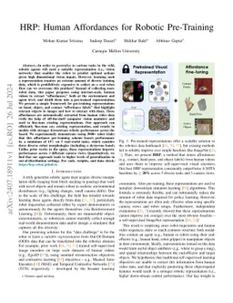HRP: Human Affordances for Robotic Pre-Training