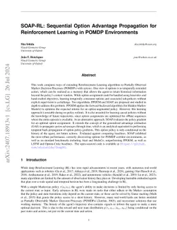 SOAP-RL: Sequential Option Advantage Propagation for Reinforcement
  Learning in POMDP Environments