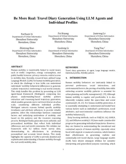 Be More Real: Travel Diary Generation Using LLM Agents and Individual
  Profiles