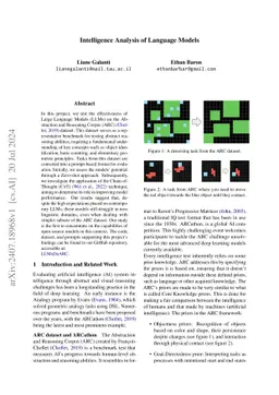 Intelligence Analysis of Language Models