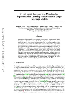 Graph-based Unsupervised Disentangled Representation Learning via
  Multimodal Large Language Models