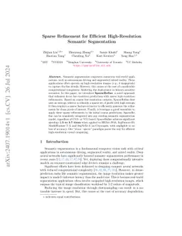 Sparse Refinement for Efficient High-Resolution Semantic Segmentation