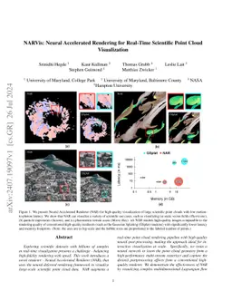 NARVis: Neural Accelerated Rendering for Real-Time Scientific Point
  Cloud Visualization
