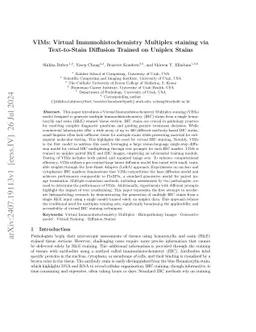 VIMs: Virtual Immunohistochemistry Multiplex staining via Text-to-Stain
  Diffusion Trained on Uniplex Stains