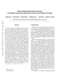 Robust Multimodal 3D Object Detection via Modality-Agnostic Decoding and
  Proximity-based Modality Ensemble