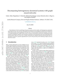 Decomposing heterogeneous dynamical systems with graph neural networks
