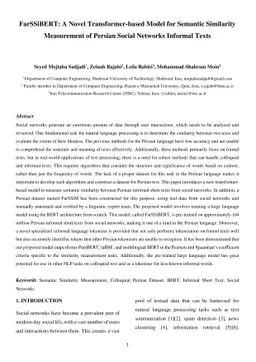 FarSSiBERT: A Novel Transformer-based Model for Semantic Similarity
  Measurement of Persian Social Networks Informal Texts