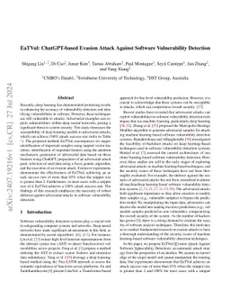 EaTVul: ChatGPT-based Evasion Attack Against Software Vulnerability
  Detection