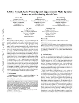 RAVSS: Robust Audio-Visual Speech Separation in Multi-Speaker Scenarios
  with Missing Visual Cues