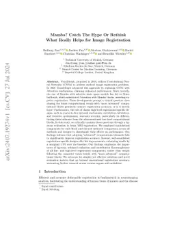 Mamba? Catch The Hype Or Rethink What Really Helps for Image
  Registration