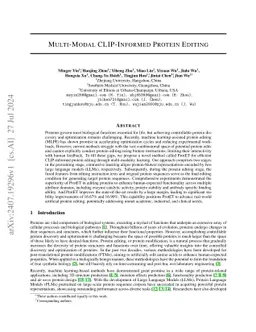 Multi-Modal CLIP-Informed Protein Editing