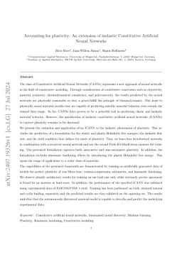 Accounting for plasticity: An extension of inelastic Constitutive Artificial Neural Networks