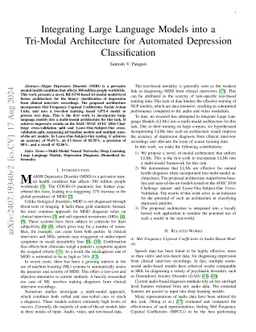 Integrating Large Language Models into a Tri-Modal Architecture for
  Automated Depression Classification