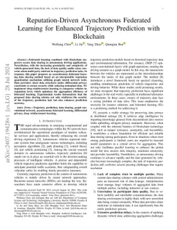 Reputation-Driven Asynchronous Federated Learning for Enhanced
  Trajectory Prediction with Blockchain