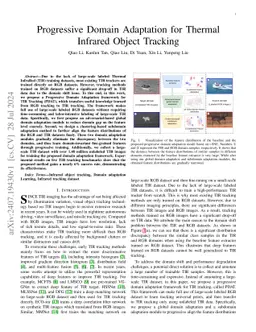 Progressive Domain Adaptation for Thermal Infrared Object Tracking