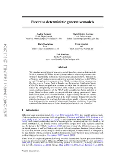 Piecewise deterministic generative models