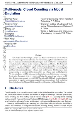 Multi-modal Crowd Counting via Modal Emulation