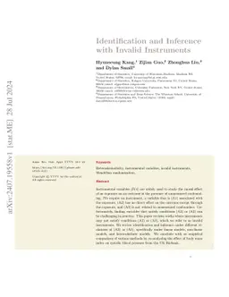 Identification and Inference with Invalid Instruments