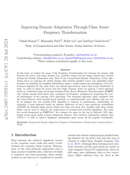 Improving Domain Adaptation Through Class Aware Frequency Transformation