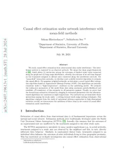 Causal effect estimation under network interference with mean-field
  methods