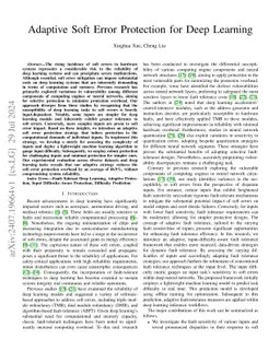 Adaptive Soft Error Protection for Neural Network Processing
