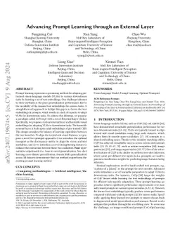 Advancing Prompt Learning through an External Layer