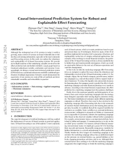 Causal Interventional Prediction System for Robust and Explainable
  Effect Forecasting