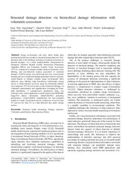 Structural damage detection via hierarchical damage information with volumetric assessment