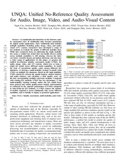 UNQA: Unified No-Reference Quality Assessment for Audio, Image, Video,
  and Audio-Visual Content