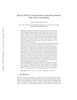 Octave-YOLO: Cross frequency detection network with octave convolution