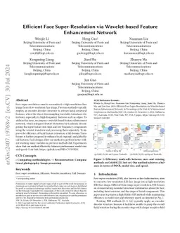 Efficient Face Super-Resolution via Wavelet-based Feature Enhancement
  Network