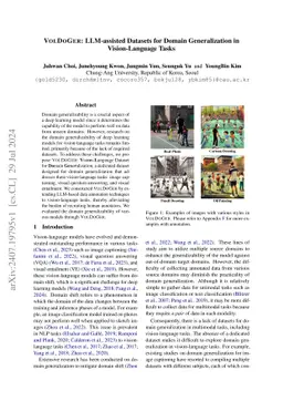 VolDoGer: LLM-assisted Datasets for Domain Generalization in Vision-Language Tasks